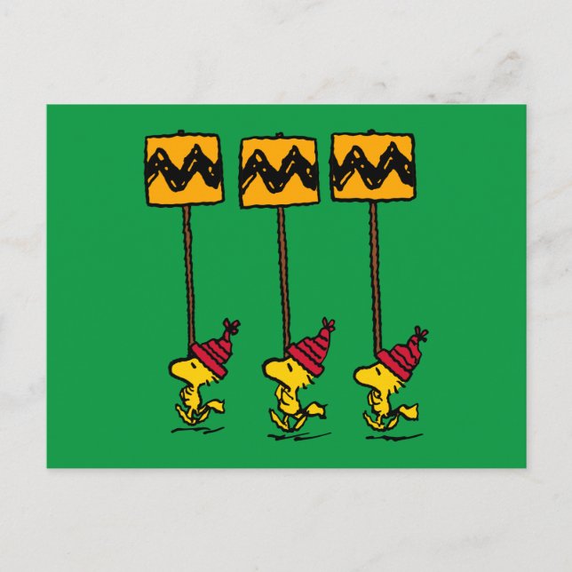 Peanuts | Woodstock & Friends Sign March Postcard (Front)