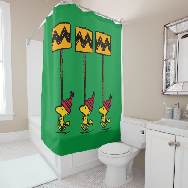 Peanuts | Woodstock & Friends Sign March Shower Curtain (In Situ)