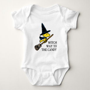 Peanuts Woodstock Halloween Witch Baby Bodysuit
