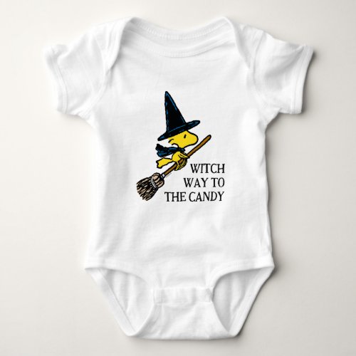 Peanuts  Woodstock Halloween Witch Baby Bodysuit