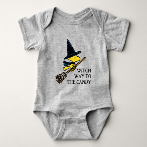 Peanuts  Woodstock Halloween Witch Baby Bodysuit