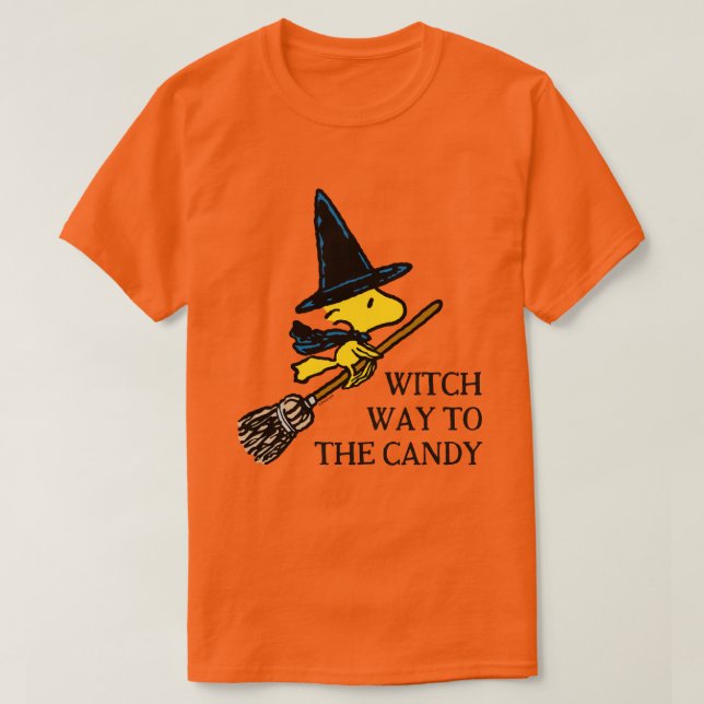 Peanuts | Woodstock Halloween Witch T-Shirt (Design Front)