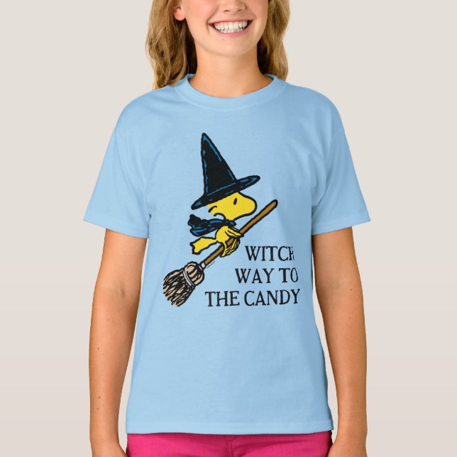 Peanuts | Woodstock Halloween Witch T-Shirt (Front)