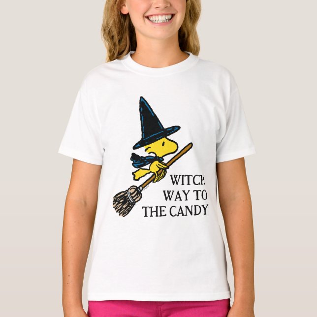 Peanuts | Woodstock Halloween Witch T-Shirt (Front)