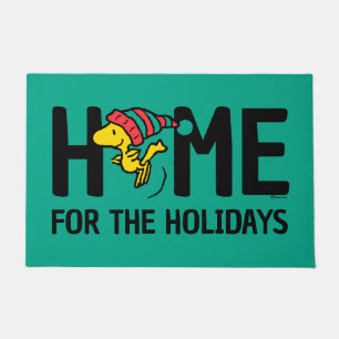 Peanuts   Woodstock Home for the Holidays Doormat