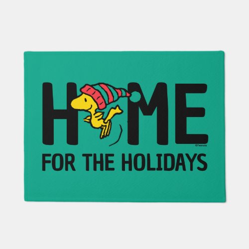 Peanuts  Woodstock Home for the Holidays Doormat