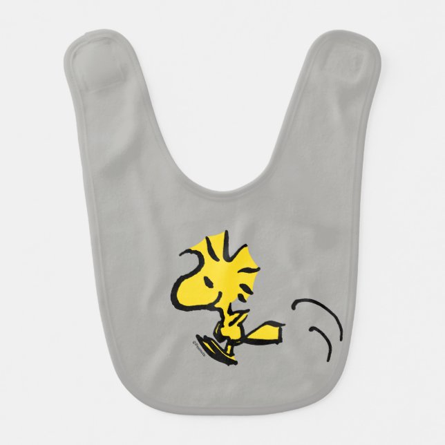 Peanuts | Woodstock Jumping Baby Bib (Front)