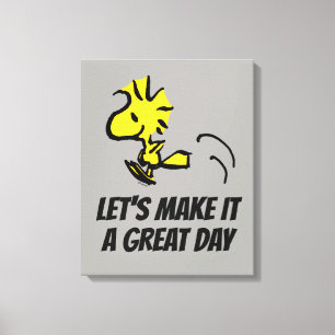 Peanuts Woodstock Jumping Canvas Print