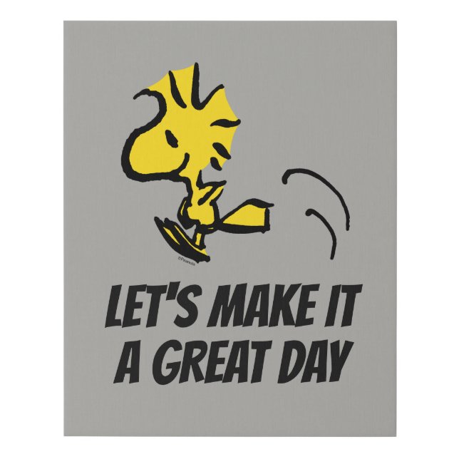 Peanuts | Woodstock Jumping Faux Canvas Print (Front)