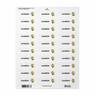 Peanuts | Woodstock Jumping Label