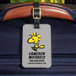 Peanuts Woodstock Jumping Luggage Tag