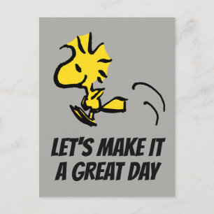 Peanuts Woodstock Jumping Postcard