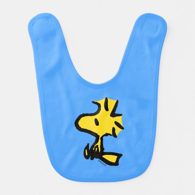 Peanuts | Woodstock Looking Ahead Baby Bib (Front)