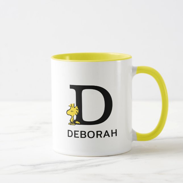 Peanuts | Woodstock Name & Monogram D Mug (Right)
