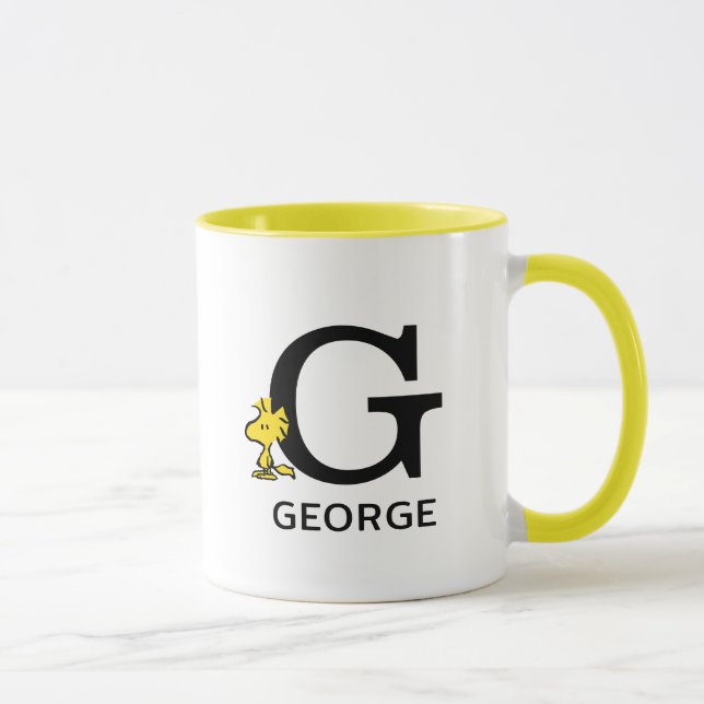 Peanuts | Woodstock Name & Monogram G Mug (Right)