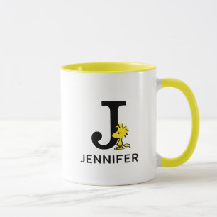 Peanuts Woodstock Name & Monogram J Mug