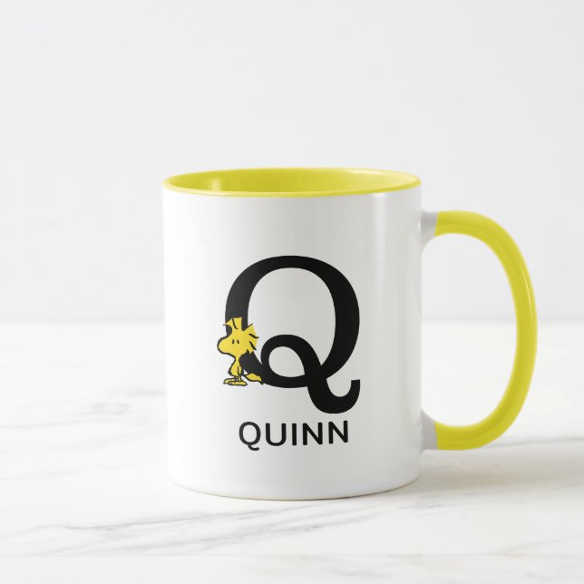 Peanuts | Woodstock Name & Monogram Q Mug (Right)