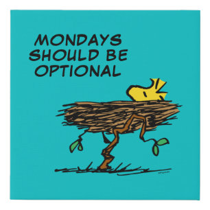 Peanuts Woodstock Napping Faux Canvas Print