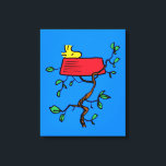 Peanuts | Woodstock Napping in Snoopy's Dish Canvas Print<br><div class="desc">Snoopy's best friend and sidekick is featured in this cute Peanuts design.</div>