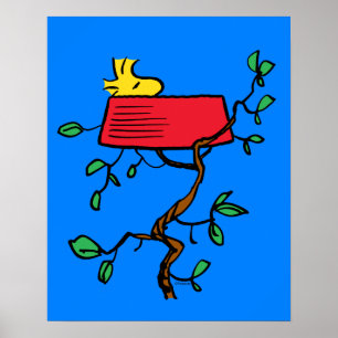 Peanuts Woodstock Napping in Snoopy's Dish Poster