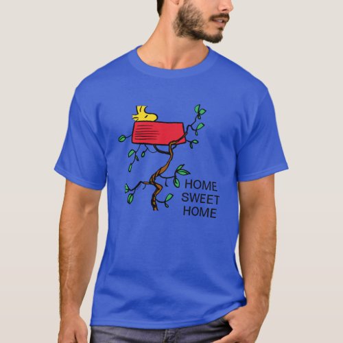 Peanuts  Woodstock Napping in Snoopys Dish T_Shirt
