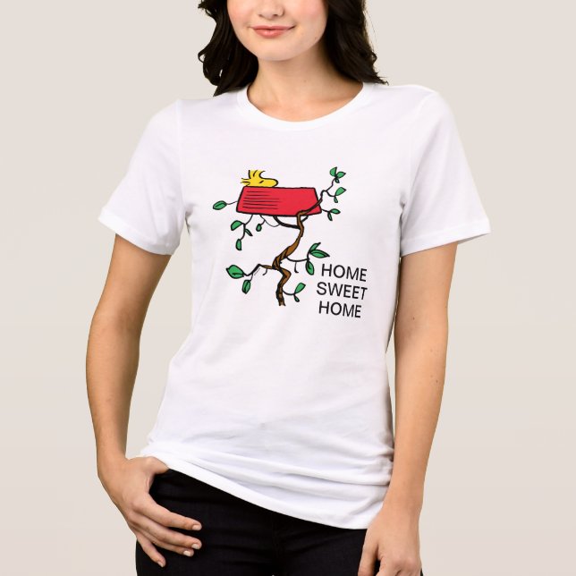 Peanuts | Woodstock Napping in Snoopy's Dish Tri-Blend Shirt (Front)