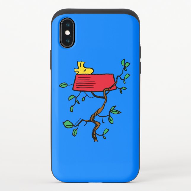 Peanuts | Woodstock Napping in Snoopy's Dish Uncommon iPhone Case (Back)