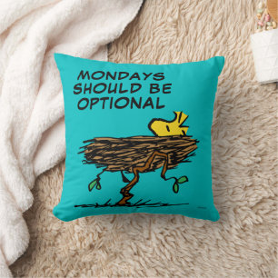 Peanuts   Woodstock Napping Throw Pillow