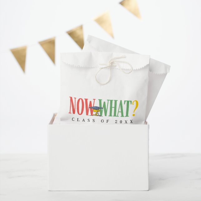 Peanuts Woodstock Now What Graduation Funny Quote Favor Bag (Party)