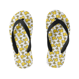 Peanuts Woodstock Pattern Kid's Flip Flops