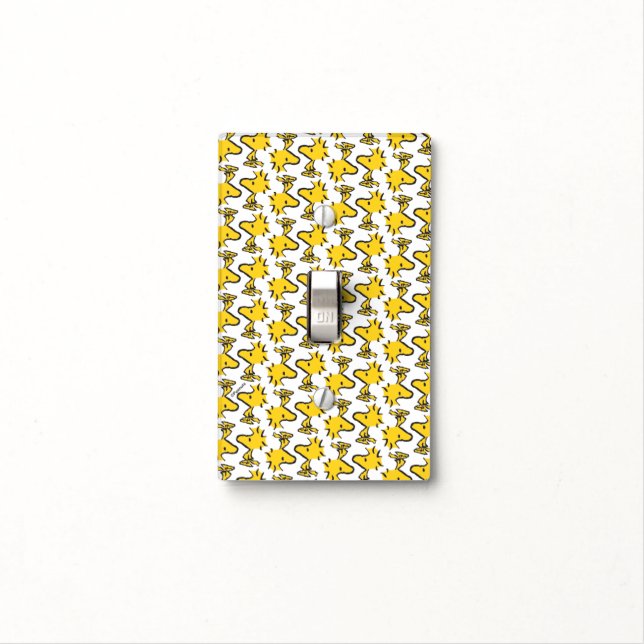 Peanuts | Woodstock Pattern Light Switch Cover (In Situ)