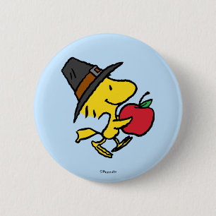 Peanuts Woodstock Pilgrim Button