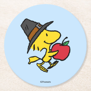 Peanuts | Woodstock Pilgrim Round Paper Coaster