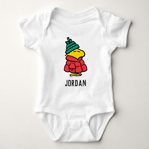 Peanuts  Woodstock Puffy  Add Your Name Baby Bodysuit