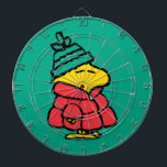 Peanuts | Woodstock Puffy Winter Jacket Dart Board<br><div class="desc">Check out this super cute Peanuts Christmas holiday design featuring Woodstock in a puffy winter jacket.</div>