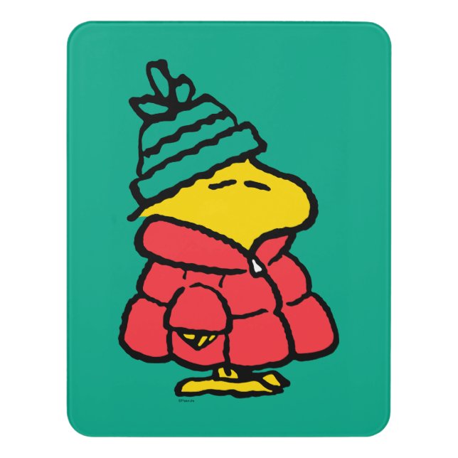 Peanuts | Woodstock Puffy Winter Jacket Door Sign (Contemporary Vert)