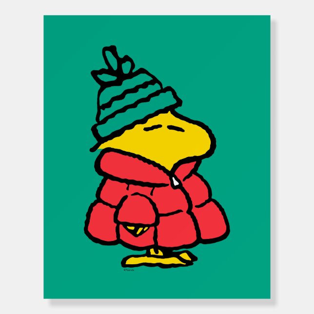 Peanuts | Woodstock Puffy Winter Jacket Foam Board (Front)