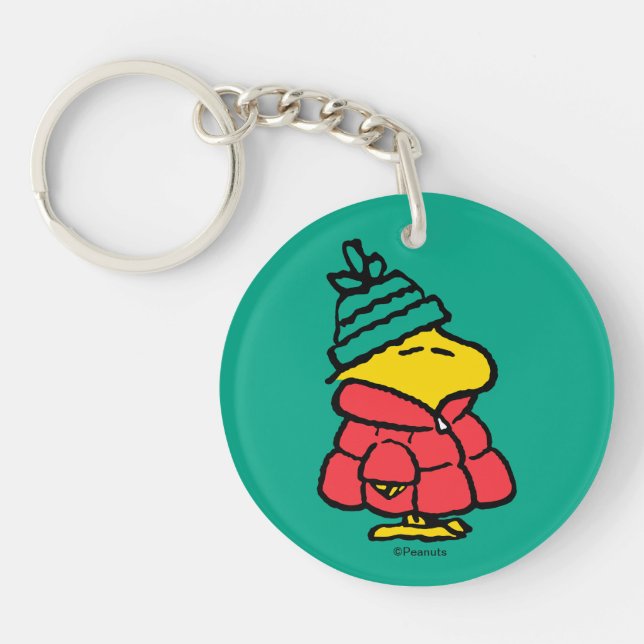 Peanuts | Woodstock Puffy Winter Jacket Keychain (Front)