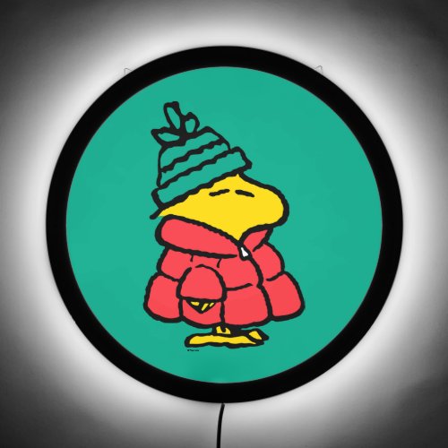 Peanuts  Woodstock Puffy Winter Jacket LED Sign