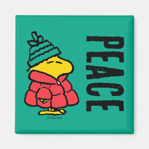 Peanuts Woodstock Puffy Winter Jacket Magnet