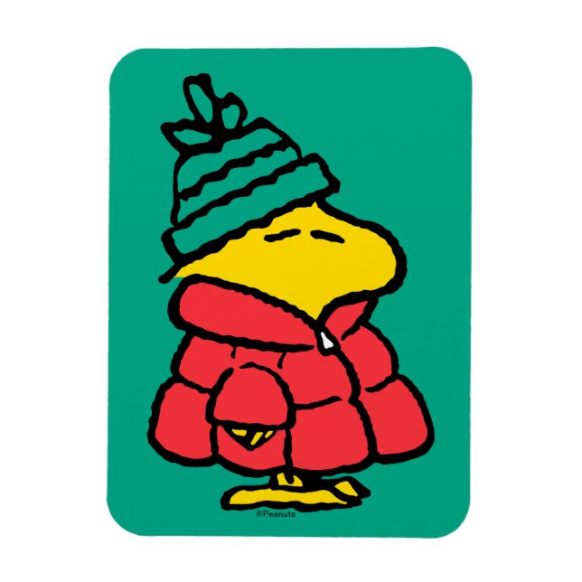Peanuts | Woodstock Puffy Winter Jacket Magnet (Vertical)