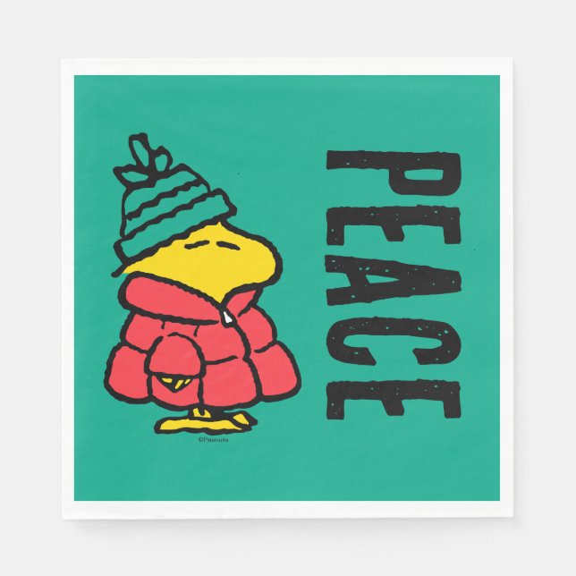 Peanuts | Woodstock Puffy Winter Jacket Napkins (Front)