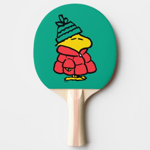 Peanuts  Woodstock Puffy Winter Jacket Ping Pong Paddle