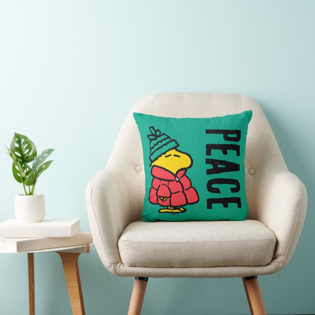Peanuts | Woodstock Puffy Winter Jacket Throw Pillow (Chair)