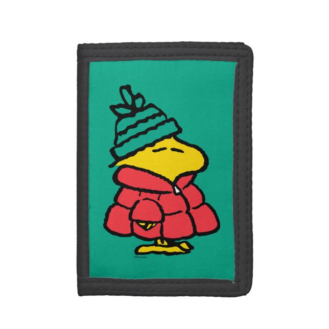 Peanuts | Woodstock Puffy Winter Jacket Trifold Wallet (Front Vertical)