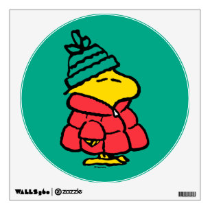 Peanuts Woodstock Puffy Winter Jacket Wall Decal