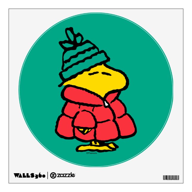 Peanuts | Woodstock Puffy Winter Jacket Wall Decal (Front)