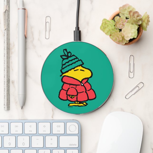 Peanuts | Woodstock Puffy Winter Jacket Wireless Charger (Desk)