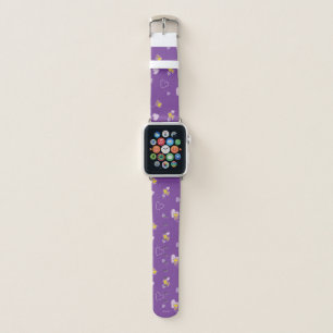 Peanuts Woodstock Purple Heart Pattern Apple Watch Band