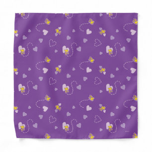 Peanuts Woodstock Purple Heart Pattern Bandana